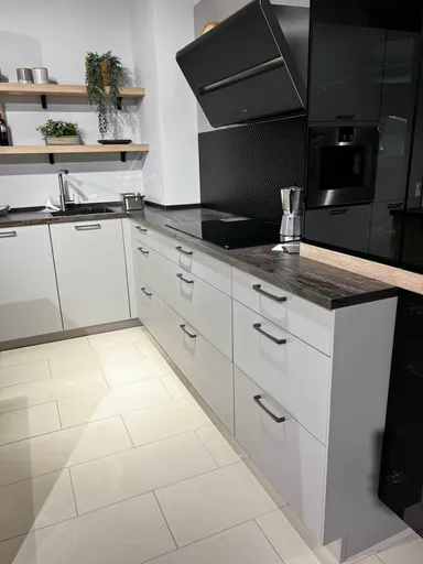 Nobilia Touch Inselküche Steingrau